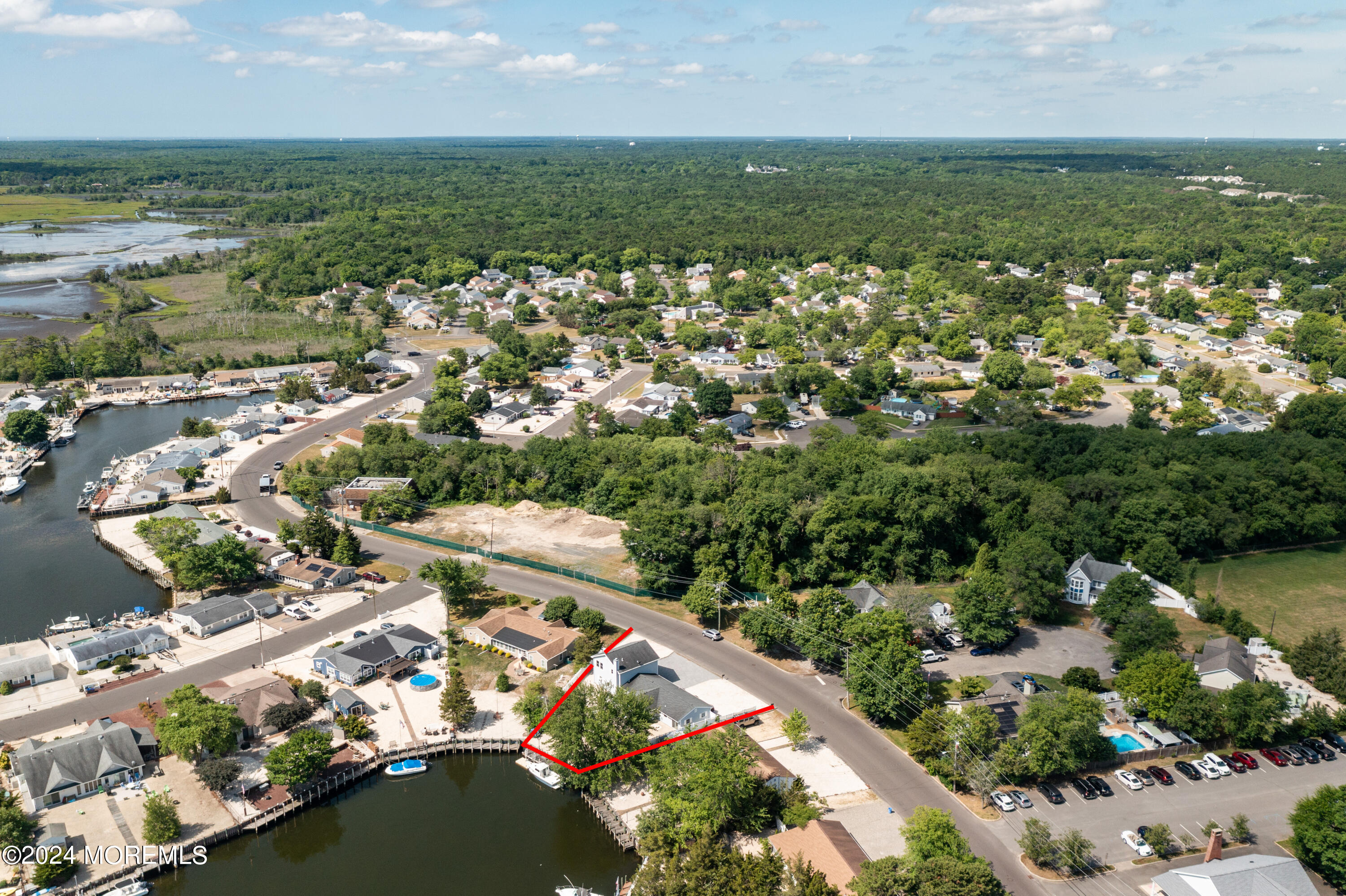 232 11th Street Barnegat, NJ 08005 - Photo 35 of 39 an aerial view of residential houses with outdoor space and trees
