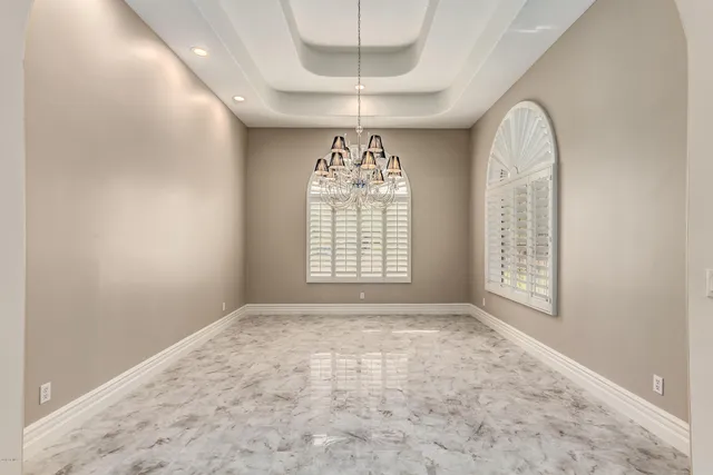 a view of entryway with chandelier