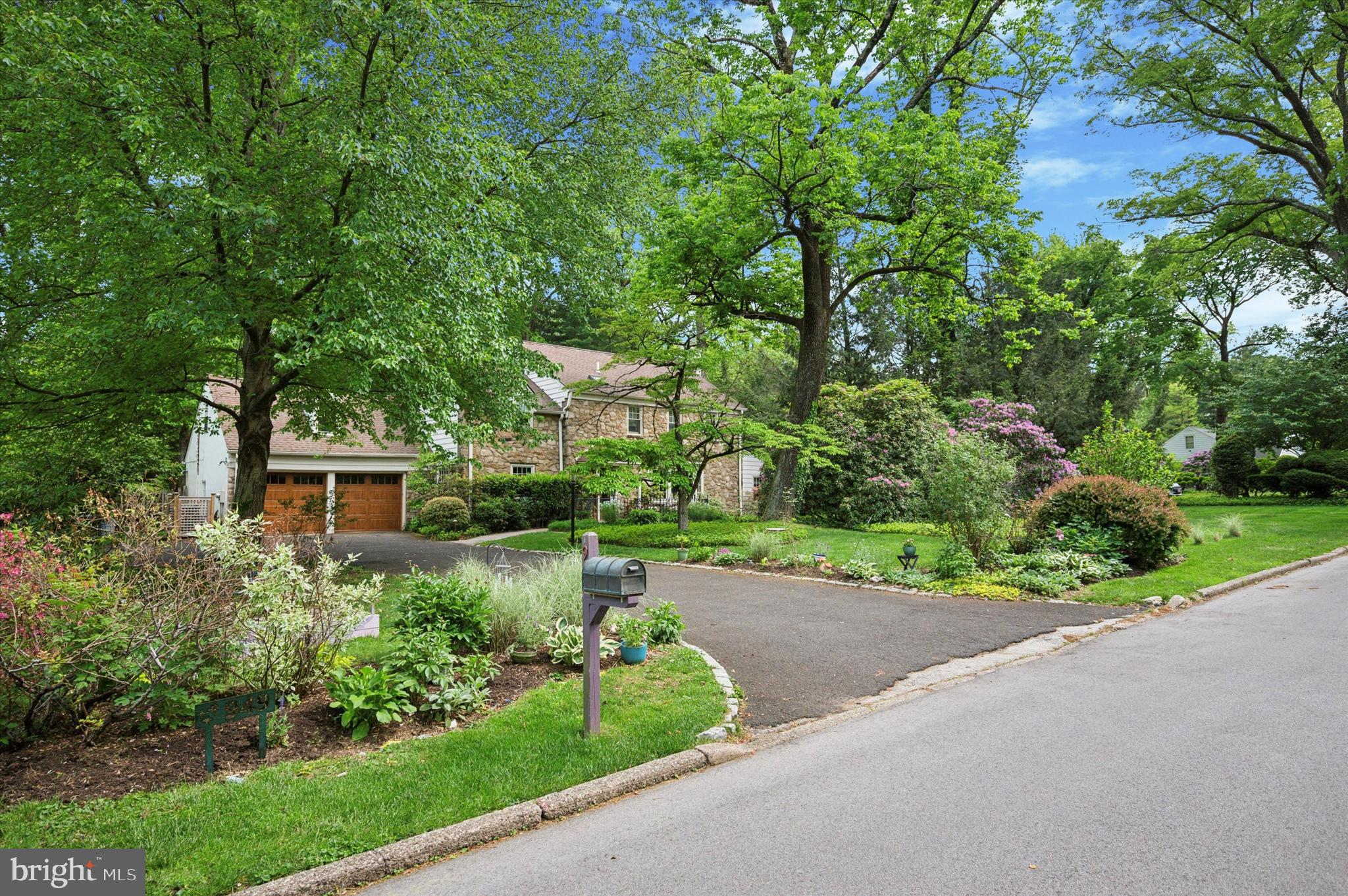 949 Leopard Road Jenkintown, PA 19046 - Photo 49 of 88 a front view of a house with a yard and a garage