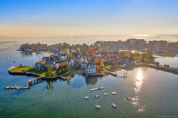 an aerial view of a ocean view