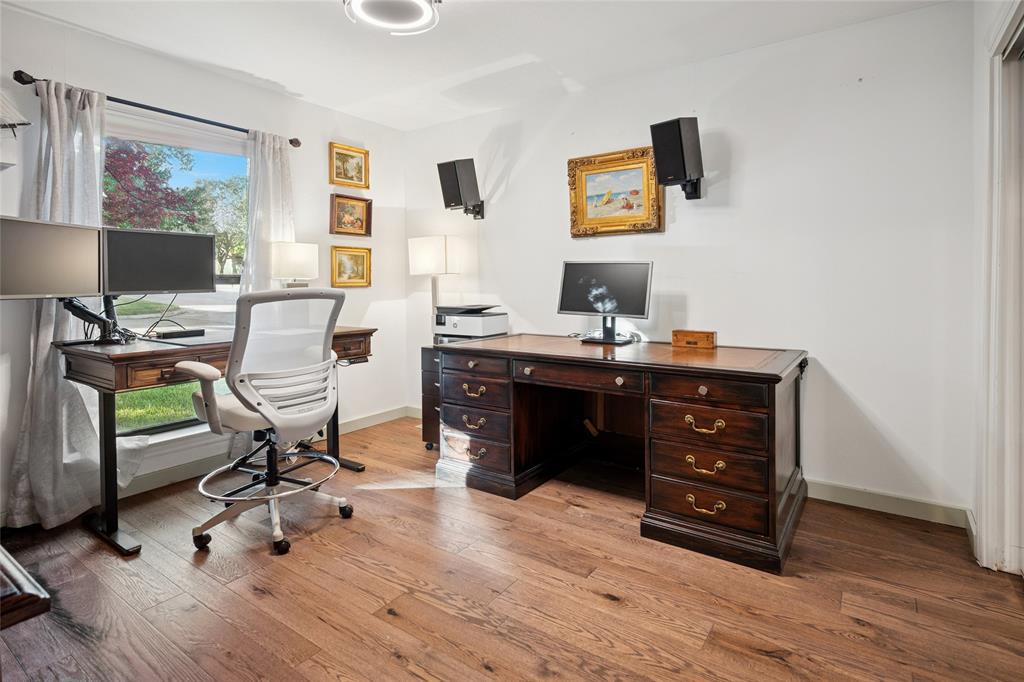 3701 Streamwood Road Fort Worth, TX 76116 - Photo 17 of 34 a view of a workspace with furniture and a window