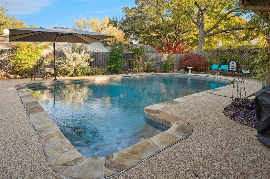 3701 Streamwood Road Fort Worth, TX 76116 - Photo 27 of 34 a view of a lake with a yard and a large trees
