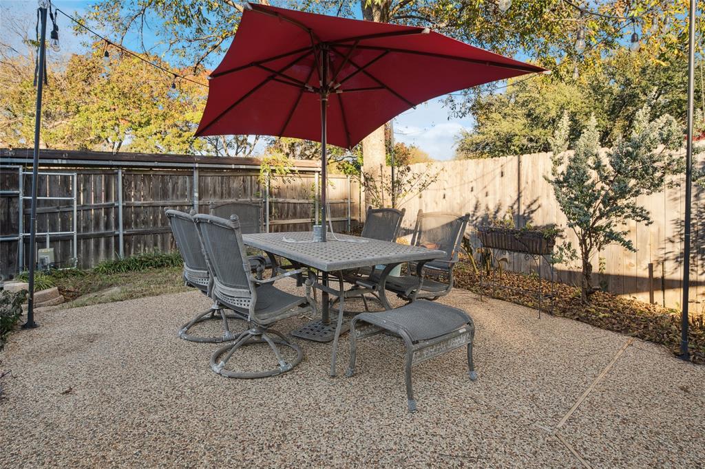 3701 Streamwood Road Fort Worth, TX 76116 - Photo 29 of 34 a view of an outdoor sitting area with furniture and backyard