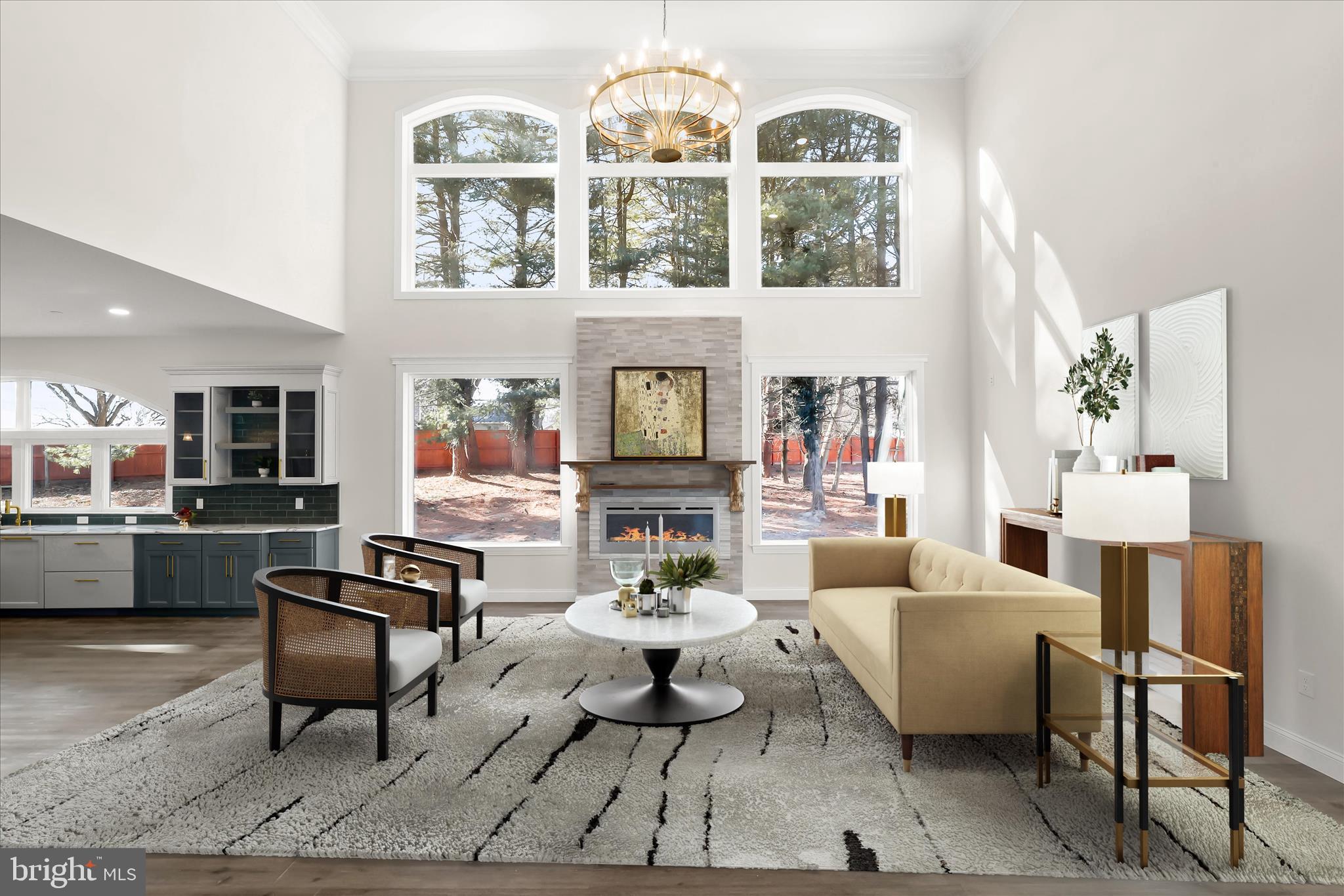 5004 Ten Oaks Road Dayton, MD 21036 - Photo 9 of 99 a living room with fireplace furniture and a large window