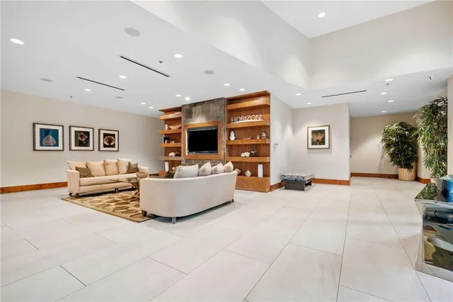 a view of a building from a window