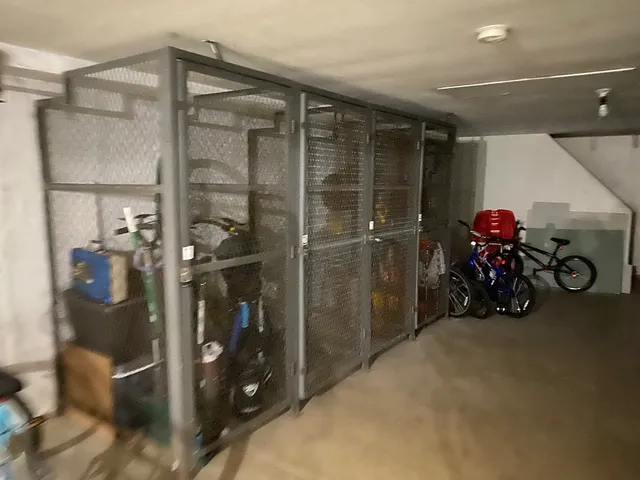 a view of a garage
