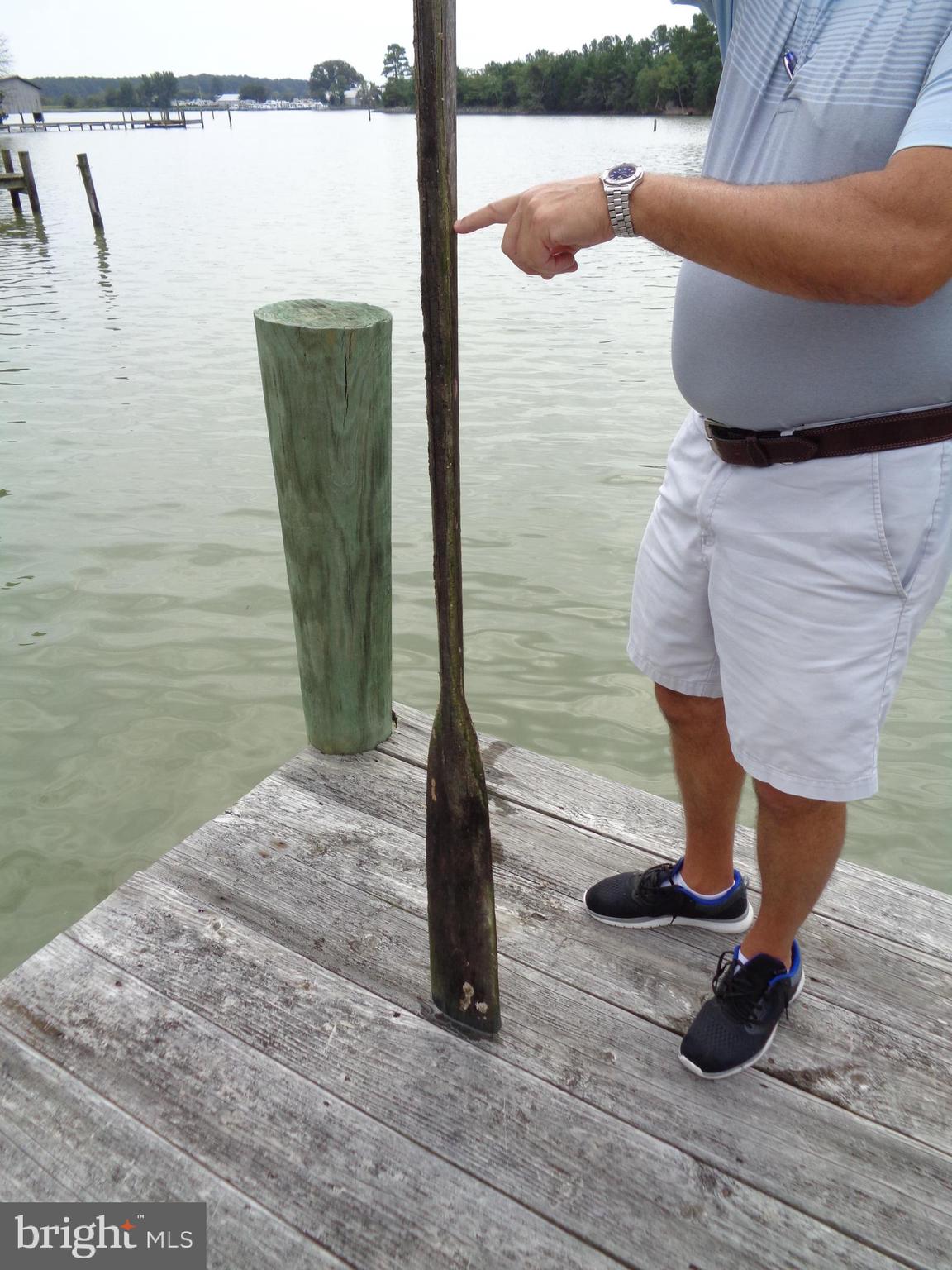 Lot 6 Cornell Avenue Ridge, MD 20680 - Photo 8 of 19 WATER DEPTH MEASURED AT END OF PIER ( MID TIDE)