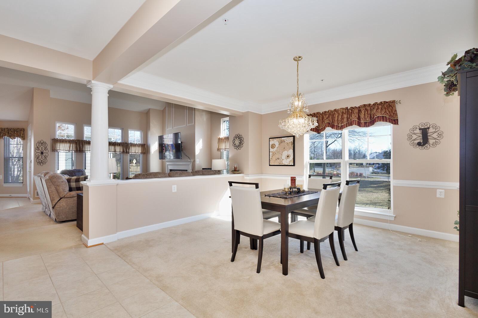 7224 Ivy Bank Road Laurel, MD 20707 - Photo 10 of 37 SPACIOUS DINING ROOM W/ STUNNING LIGHT FIXTURE!
