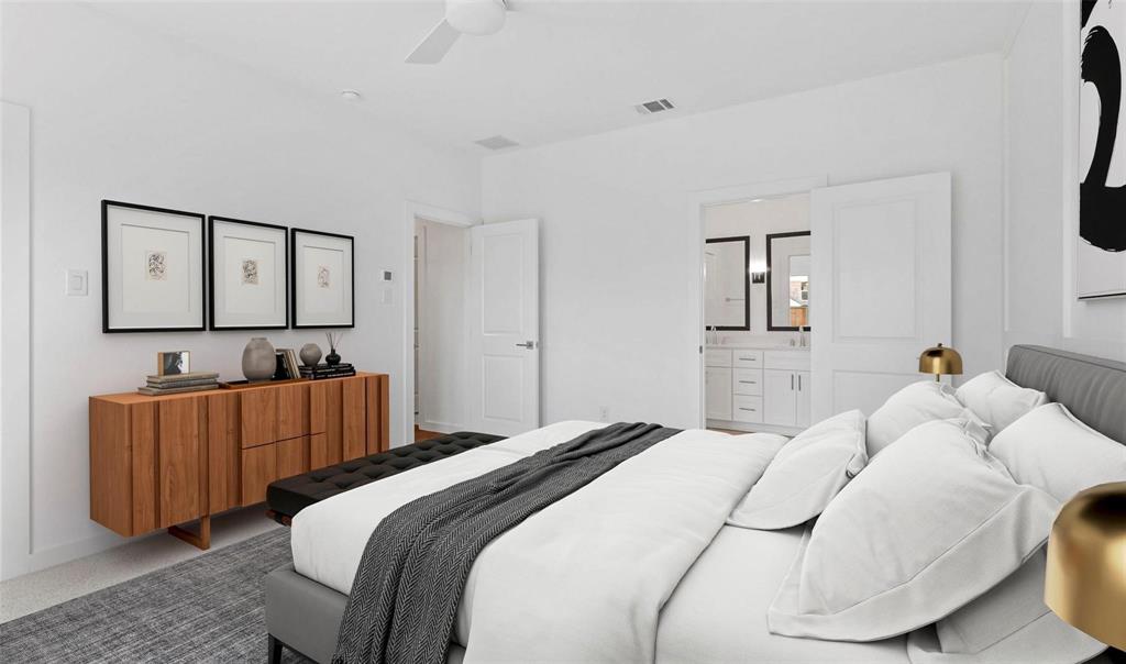 605 Ridgewood Drive Van Alstyne, TX 75495 - Photo 2 of 7 a bedroom with two beds and painting on the wall