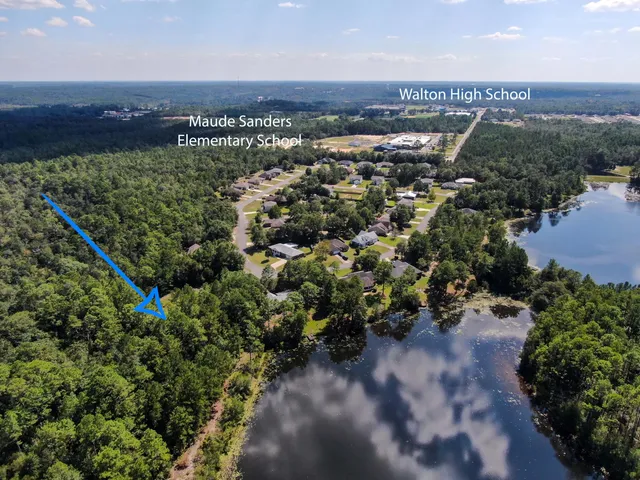 an aerial view of multiple house