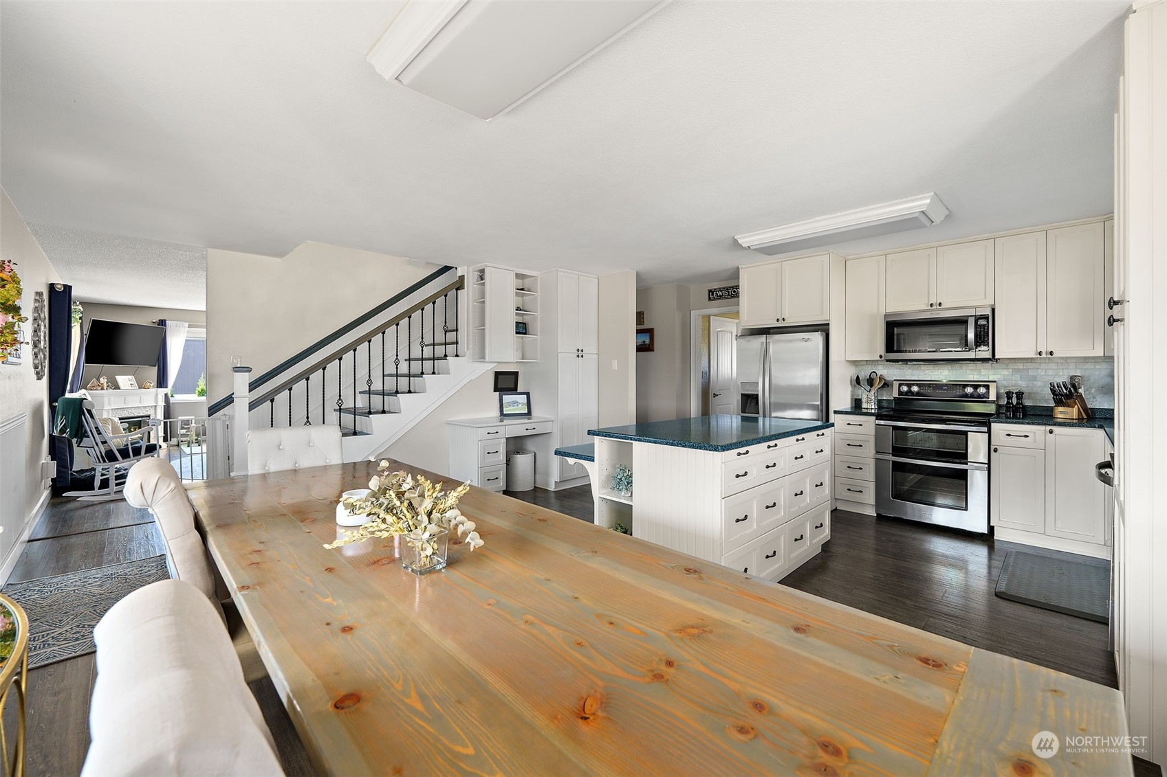 1880 Birch Bay Lynden Road Ferndale, WA 98248 - Photo 7 of 33 a living room with stainless steel appliances furniture microwave and view of kitchen