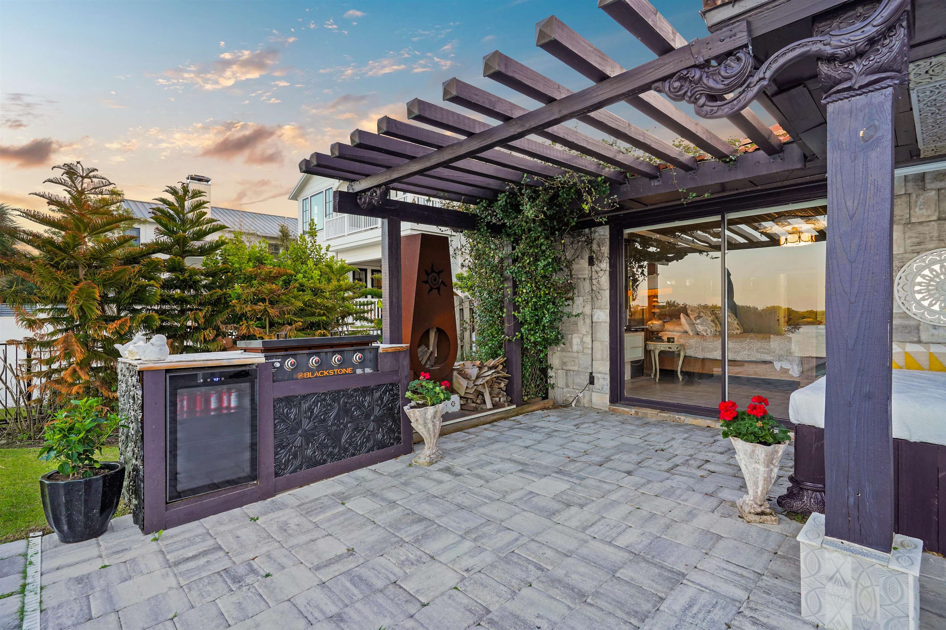 71 Water Street St. Augustine, FL 32084 - Photo 27 of 57 View of patio with a outdoor grill and pergola