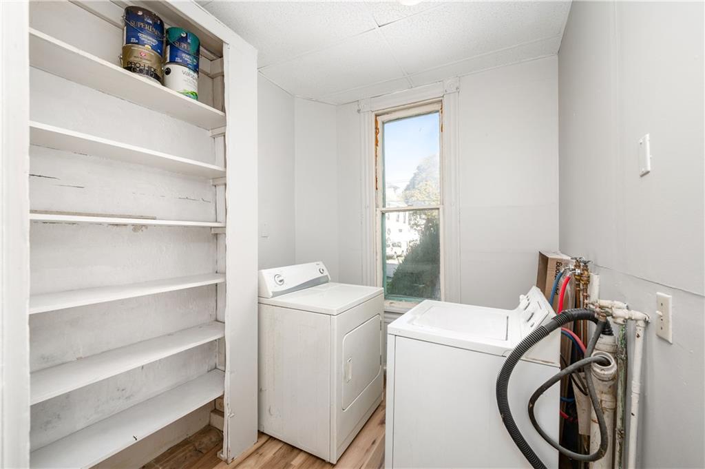 401 West New Castle Street Butler, PA 16001 - Photo 19 of 32 a view of storage and utility room with washer and dryer