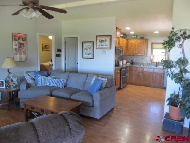 21578 Highway 65 Cedaredge, CO 81413 - Photo 18 of 35 a living room with furniture kitchen and a potted plant