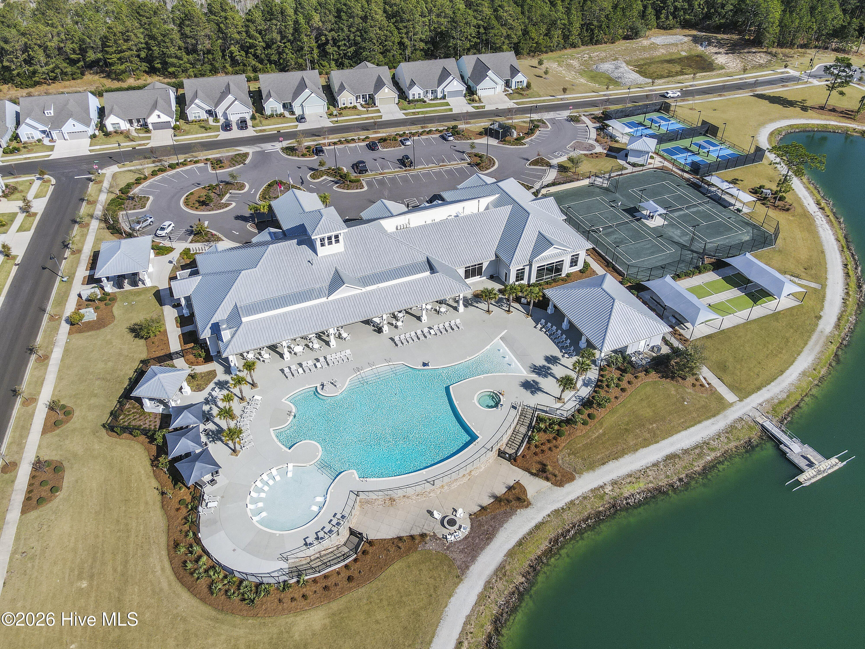 1139 Snowden Road Wilmington, NC 28412 - Photo 38 of 57 Close drone shot of Del Web pool:clubhou