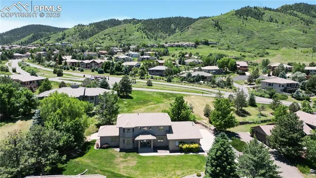 an aerial view of multiple house