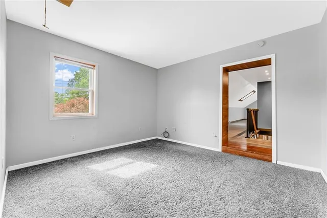 an empty room with a window