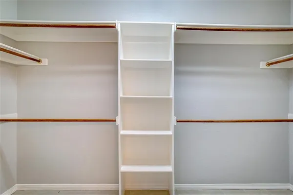 a close view of closet