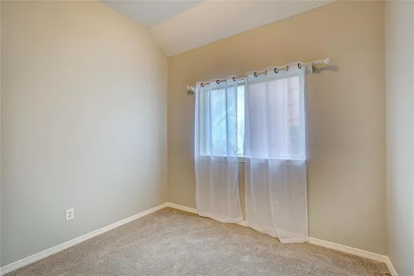 an empty room with closet