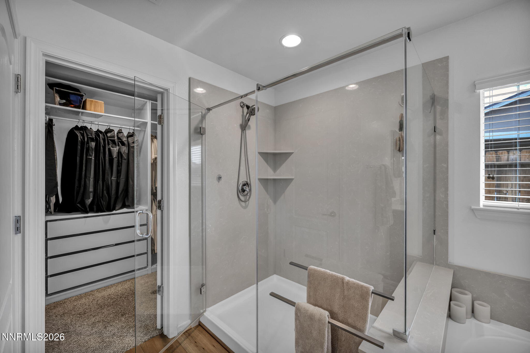 148 Snake Road Dayton, NV 89403 - Photo 26 of 57 a bathroom with a shower and a sink