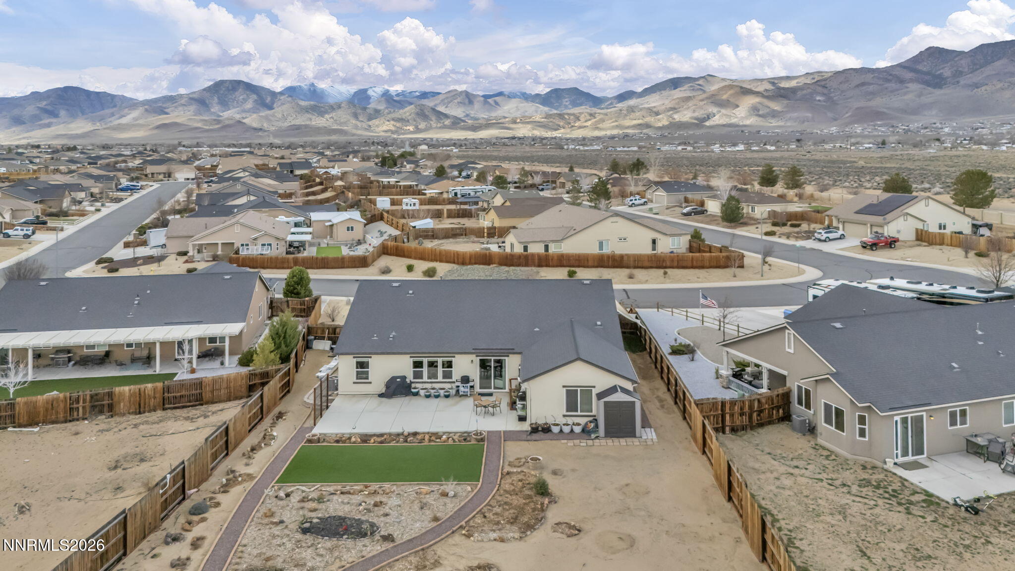 148 Snake Road Dayton, NV 89403 - Photo 53 of 57 an aerial view of a house with a ocean view