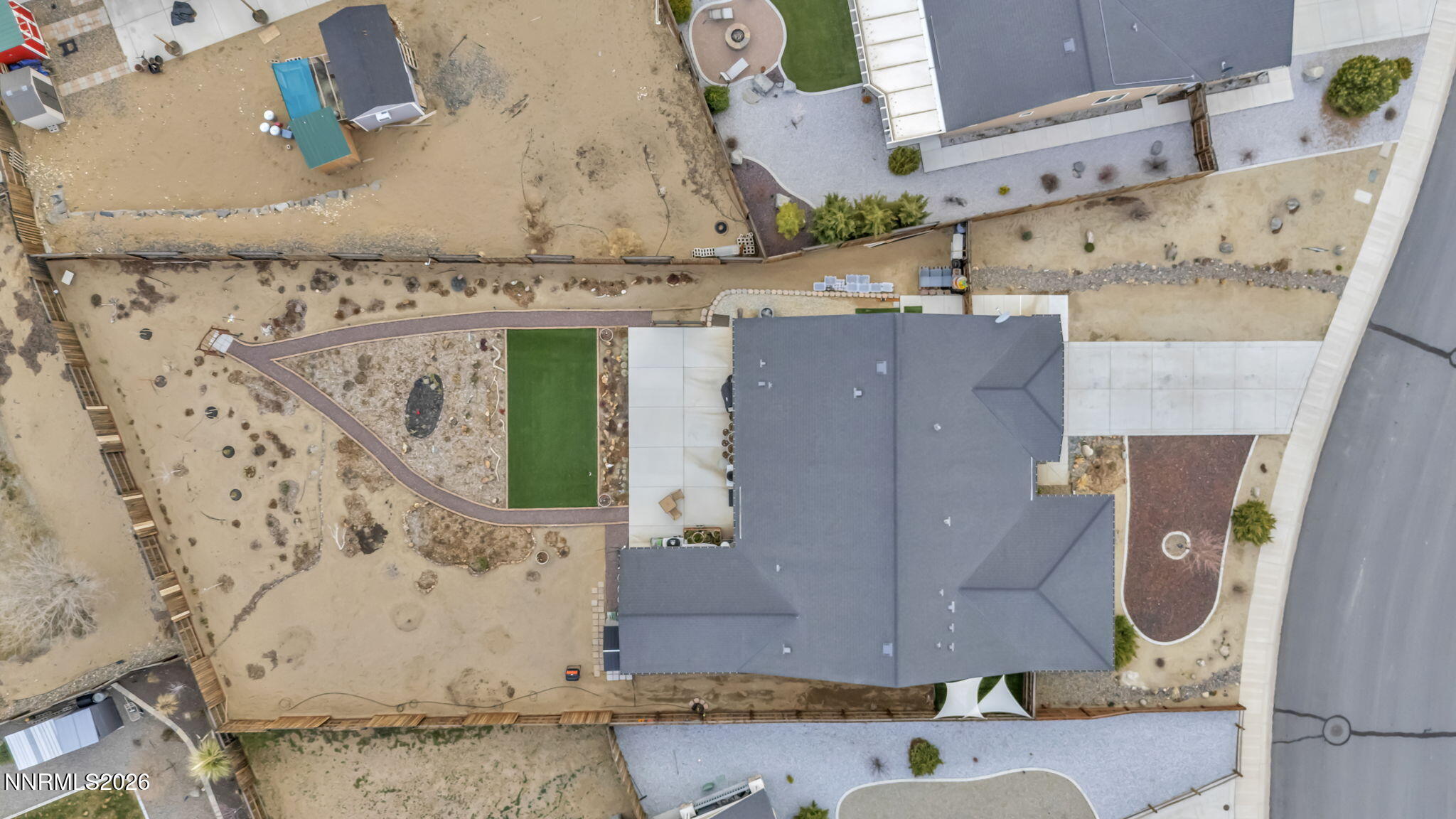 148 Snake Road Dayton, NV 89403 - Photo 56 of 57 an aerial view of a house with a yard