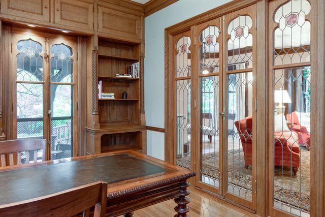 a room with furniture and a window