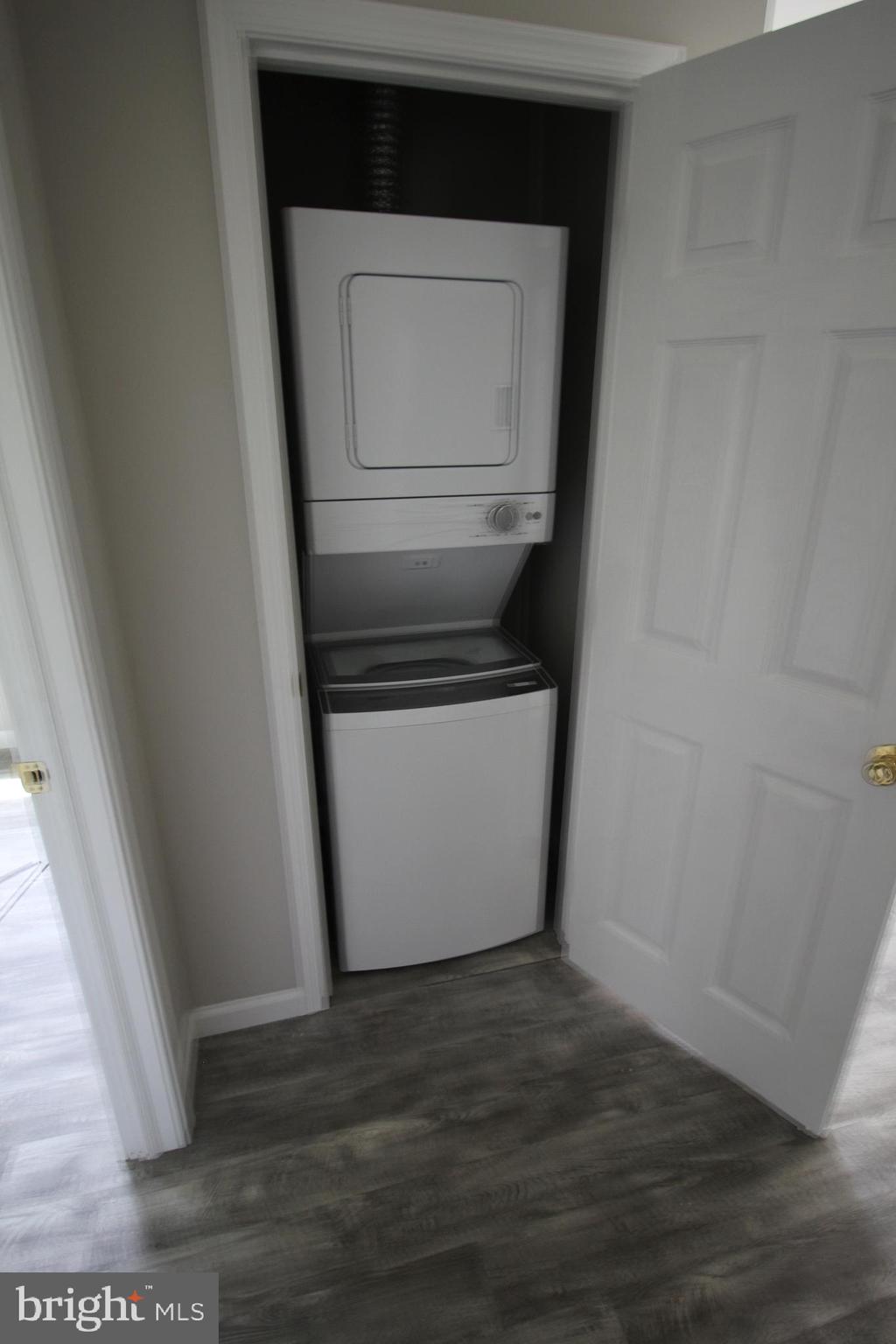 424 Trenton Road Browns Mills, NJ 08015 - Photo 29 of 109 a utility room with wooden floor washer and dryer
