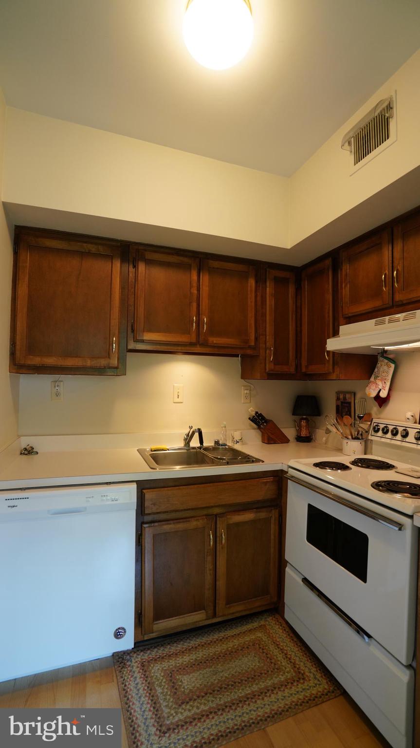 1107 North Pitt Street, Unit 2A Alexandria, VA 22314 - Photo 12 of 32 a kitchen with a stove and a microwave