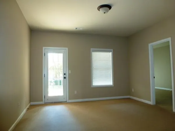 an empty room with a window