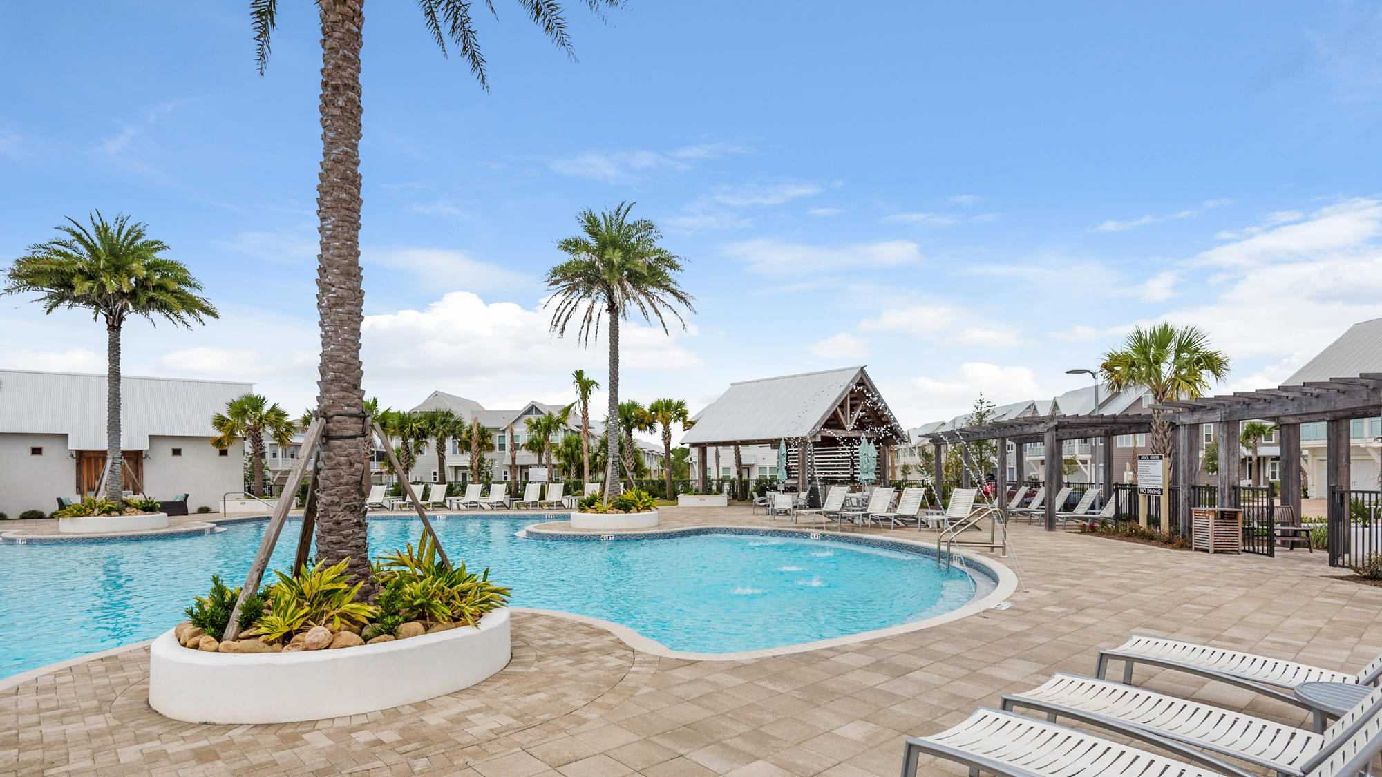 51 Dune Comet Lane, Unit A Panama City Beach, FL 32461 - Photo 32 of 63 a view of a swimming pool with a patio