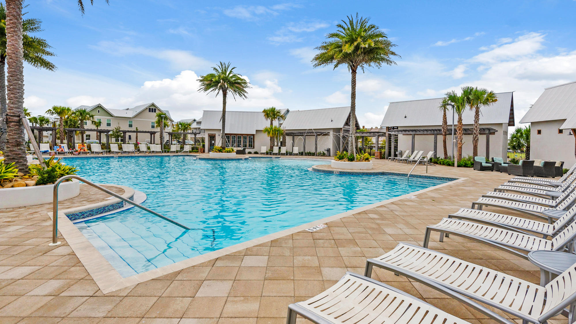 51 Dune Comet Lane, Unit A Panama City Beach, FL 32461 - Photo 34 of 63 a view of swimming pool with outdoor seating