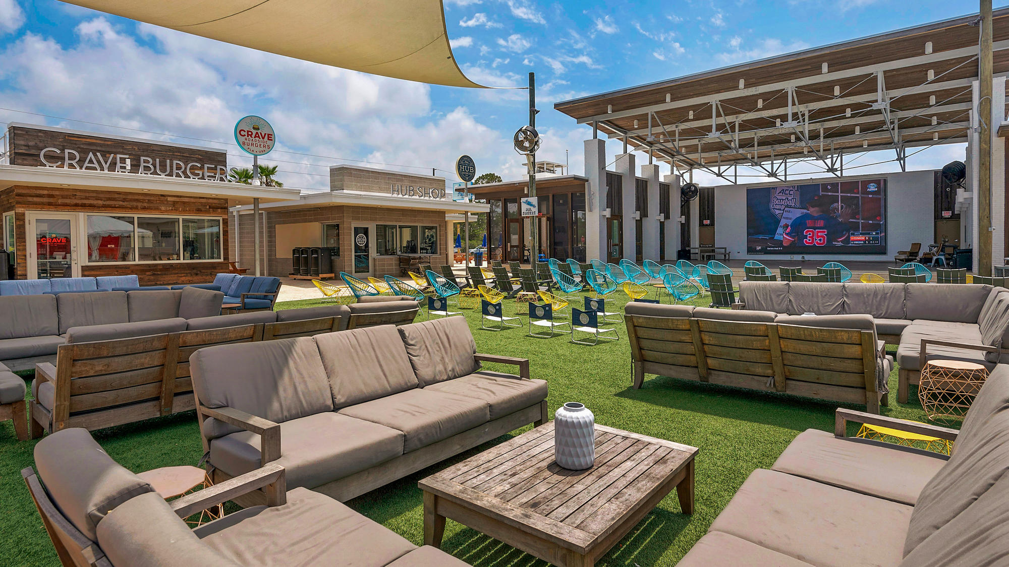 51 Dune Comet Lane, Unit A Panama City Beach, FL 32461 - Photo 49 of 63 a outdoor living space with patio furniture and a potted plant