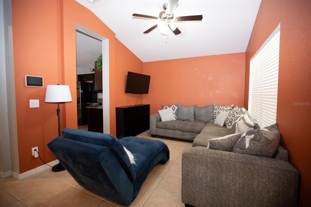 11617 Brookmore Way Riverview, FL 33569 - Photo 11 of 42 a living room with furniture a flat screen tv and a fireplace