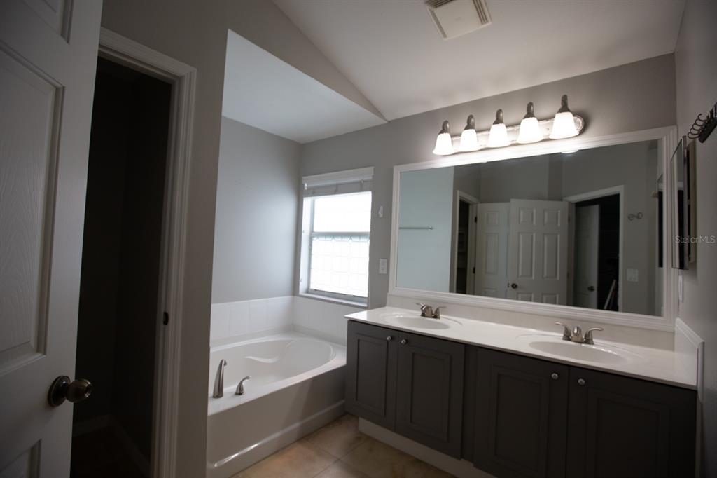 11617 Brookmore Way Riverview, FL 33569 - Photo 27 of 42 a bathroom with a double vanity sink and a bathtub