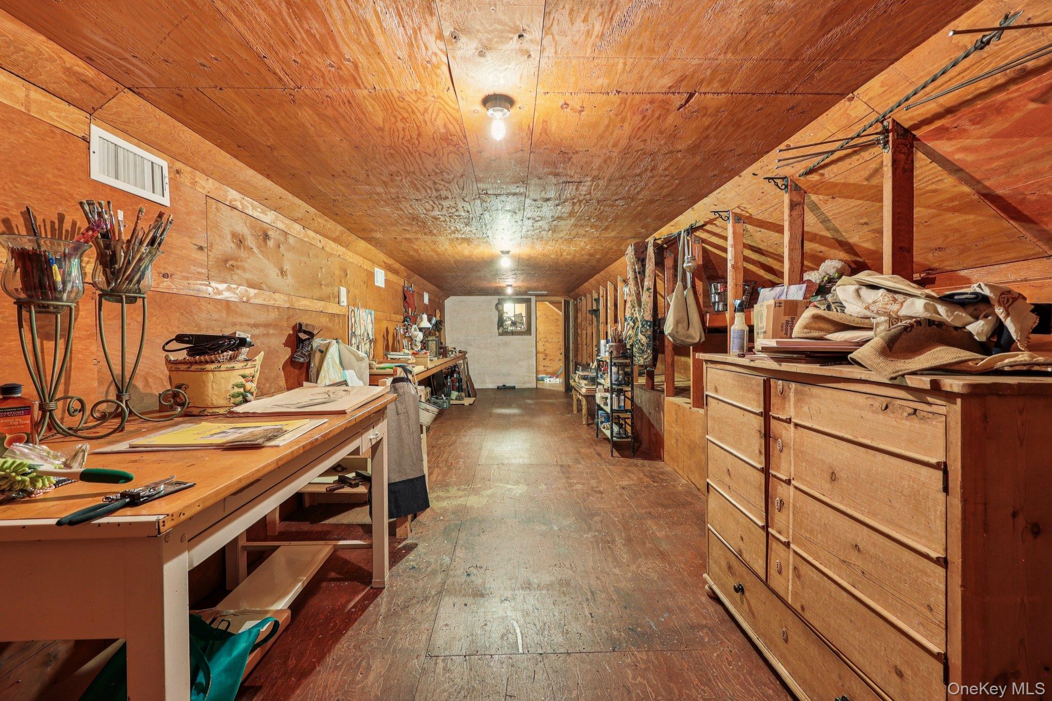101 Upper Wisner Road Warwick, NY 10990 - Photo 28 of 48 Wine room featuring a workshop area and wood ceiling