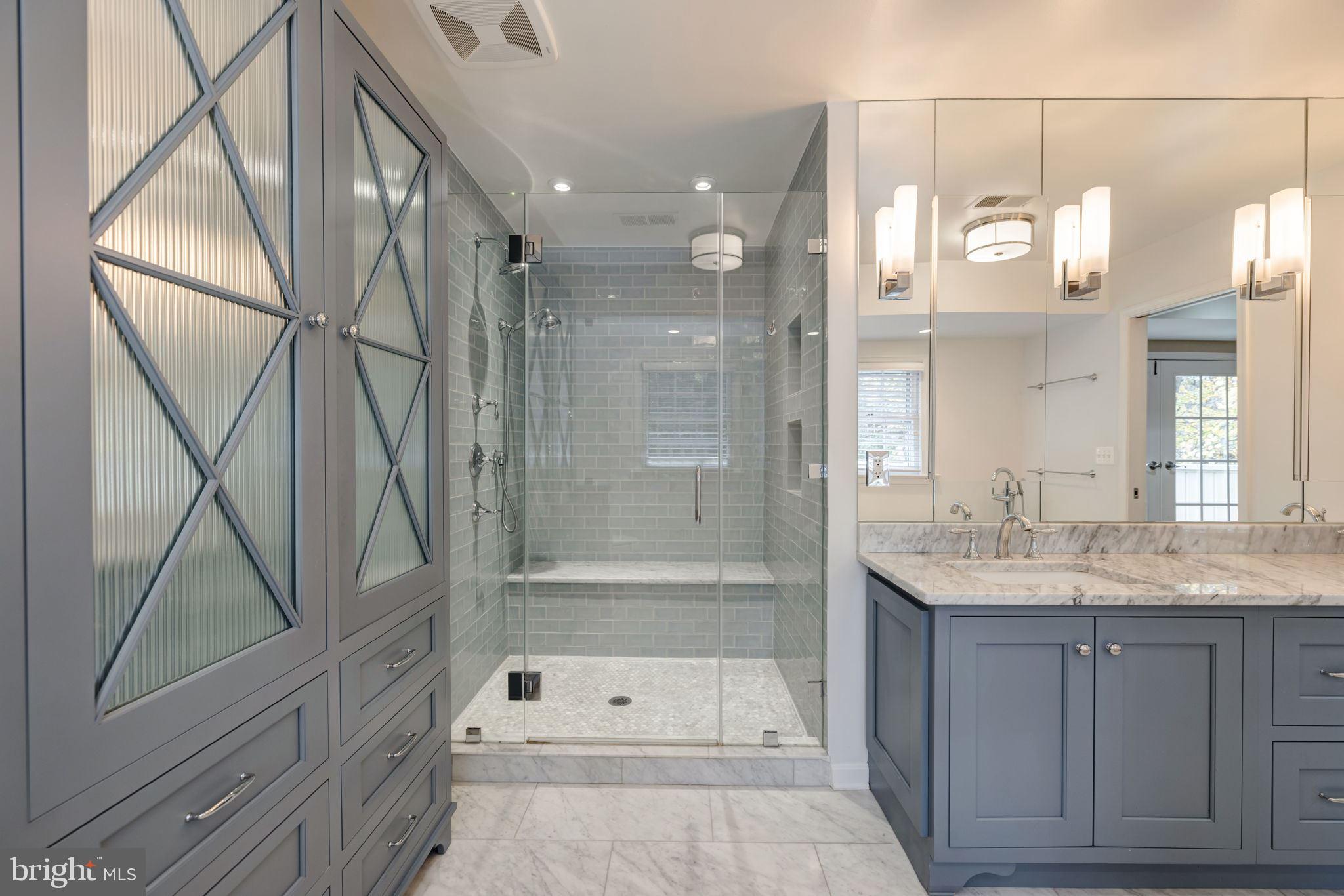 8212 Coach Street Potomac, MD 20854 - Photo 25 of 31 Custom Tile Walk-In Shower