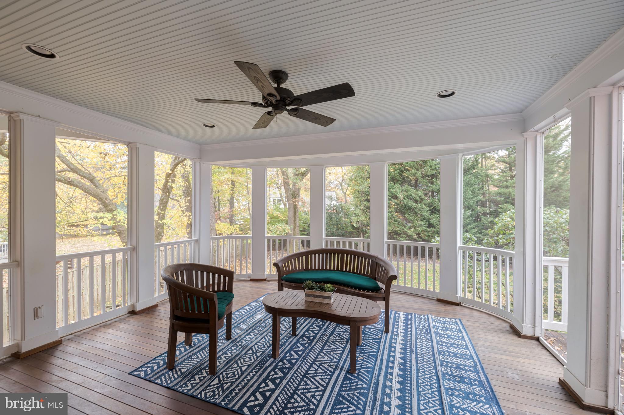 8212 Coach Street Potomac, MD 20854 - Photo 9 of 31 Screened Porch Overlooking Flat Backyard