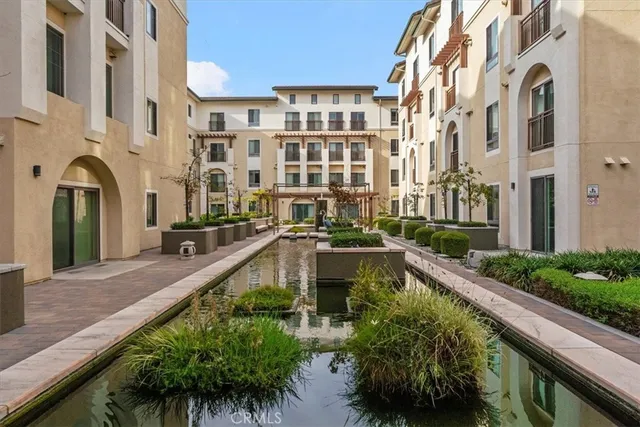 a building view with a outdoor space