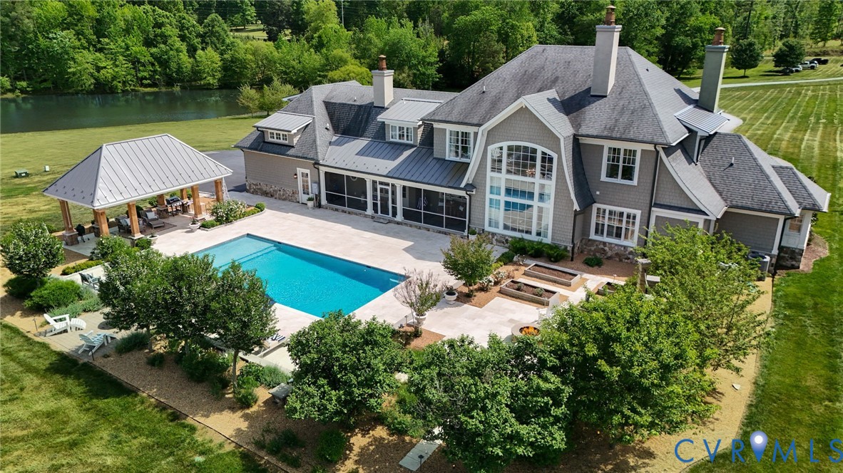 3264 Three Bridge Road Powhatan, VA 23139 - Photo 7 of 78 20X40 Gunite Pool and Travertine Patio with Gas Fi