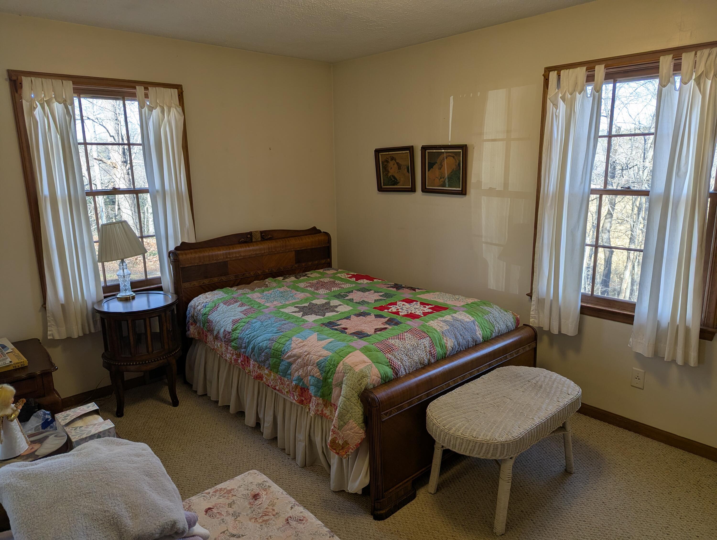 1115 Robin Ridge Road Henry, VA 24102 - Photo 8 of 59 a bedroom with a bed a mirror and a window