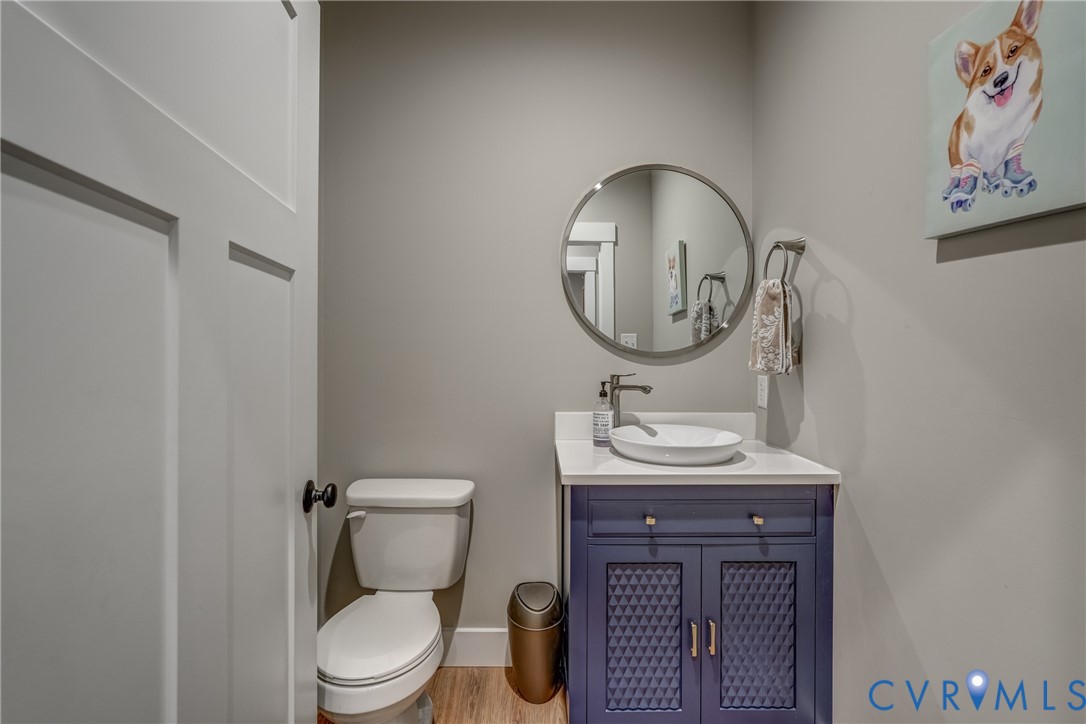 33051 Walnut Grove Farm Lane Hanover, VA 23069 - Photo 55 of 76 a bathroom with a toilet a sink and mirror