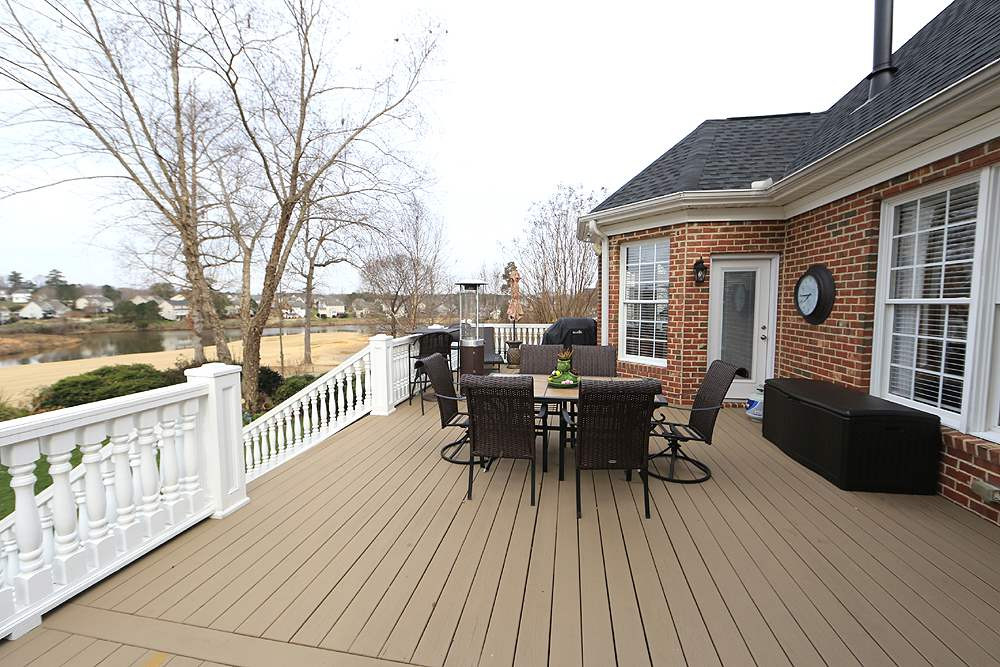 521 Competition Road Raleigh, NC 27603 - Photo 21 of 25 This massive 26x16 entertaining deck is delightful and the sunsets are breathtaking! Custom built and recently painted this deck has entrances from the breakfast room and master suite. Sit at night and enjoy the sunsets or entertain a large group. Entertaining Deck