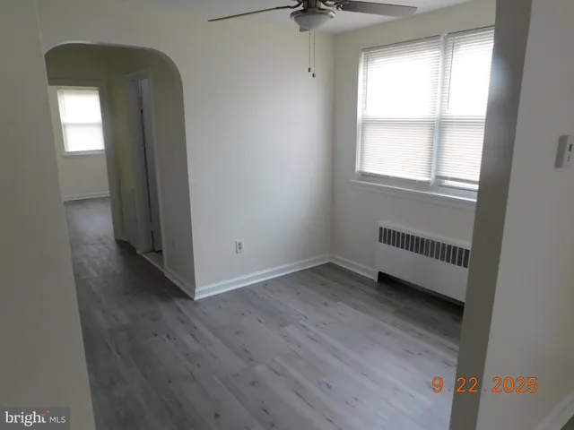 an empty room with a window