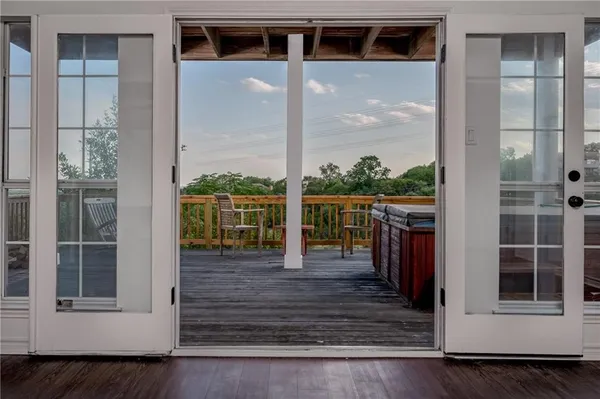 a view of a balcony