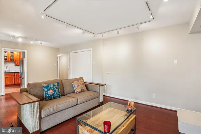 a living room with furniture and a couch