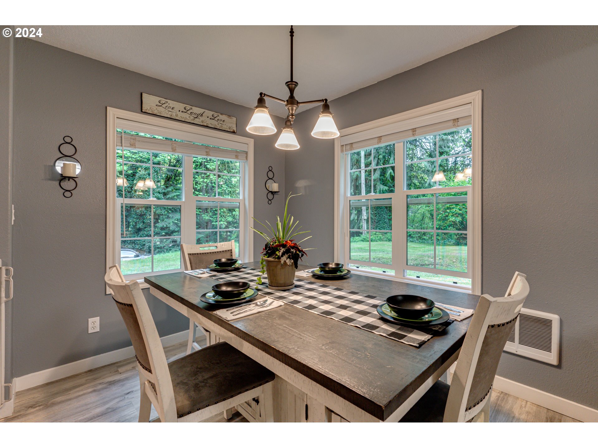 631 Clark Creek Road Longview, WA 98632 - Photo 10 of 40 a view of a dining room with furniture window and outside view