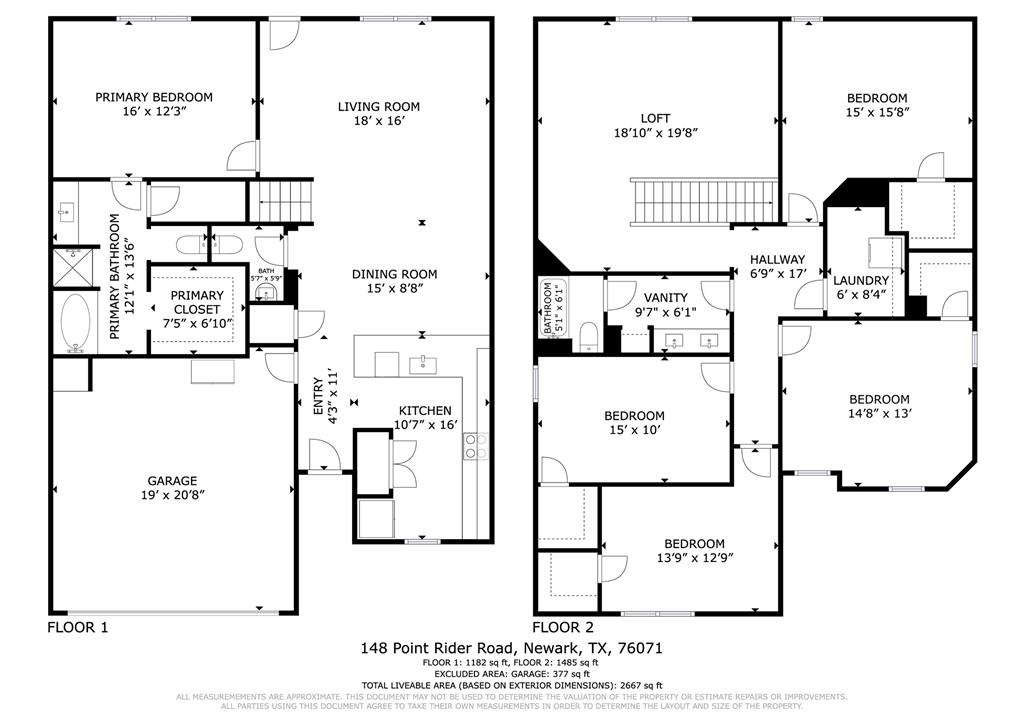 148 Point Rider Road Newark, TX 76071 - Photo 40 of 40 View of home floor plan