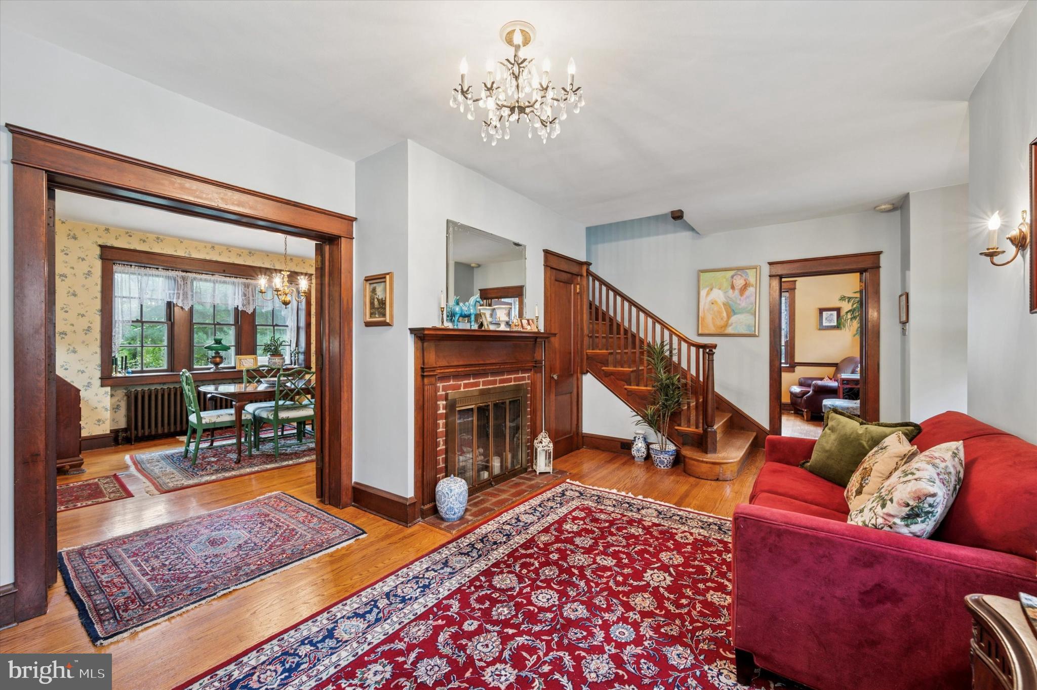 63 South Hillcrest Road Springfield, PA 19064 - Photo 9 of 32 a living room with furniture and a rug