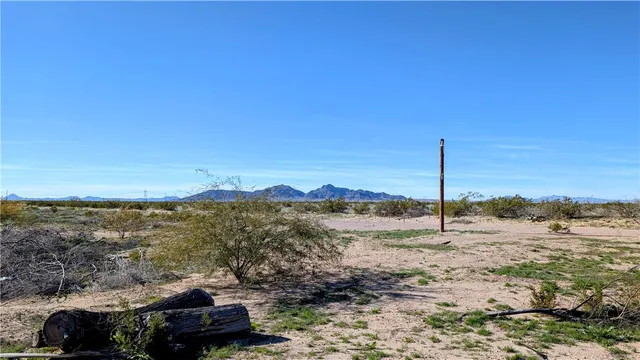 a view of a lake with a mountain